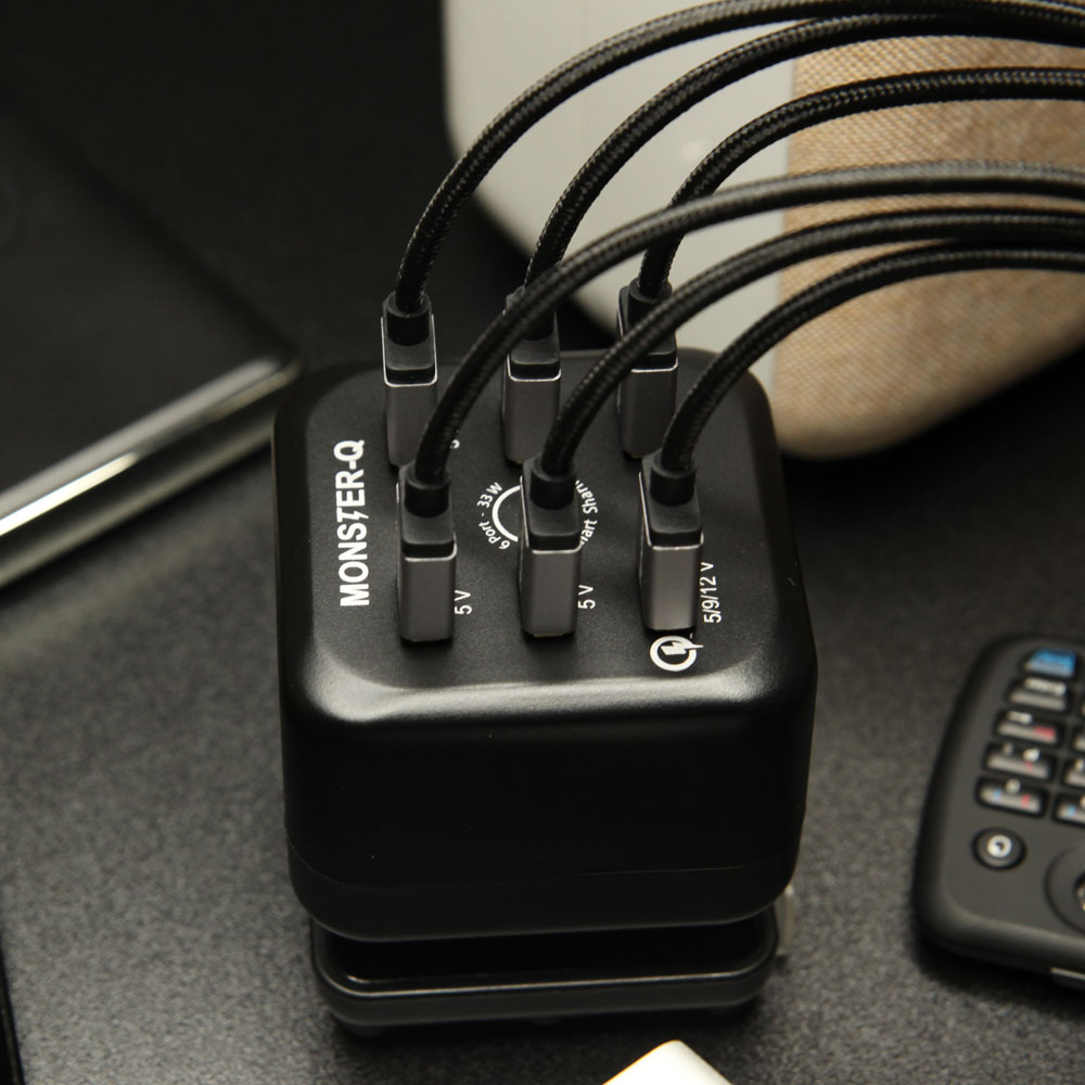 펀디안 몬스터Q 6포트 여행용 멀티 고속충전기/콤보