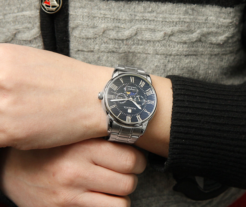 <b><p>magenta le Moon Phase Mel watch MA112.02.BK.MT</p></b><b><p>マゼンタ 男性 ムーンフェイズ メタル時計 MA112.02.BK.MT クラシックコーディネート</p></b><br /><br /><p align='center'>