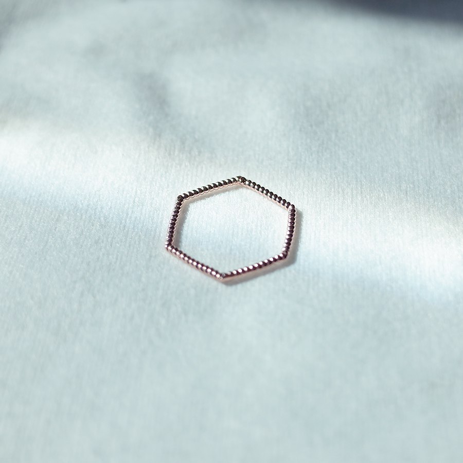 <b><p>Mourning silver 92.5 Hexagon Rose Gold Lay</p></b><b><p>無排 シルバー 92.5 六角 ローズゴールド リング 重ね着 ねじれ</p></b><br /><br /><p align='center'>