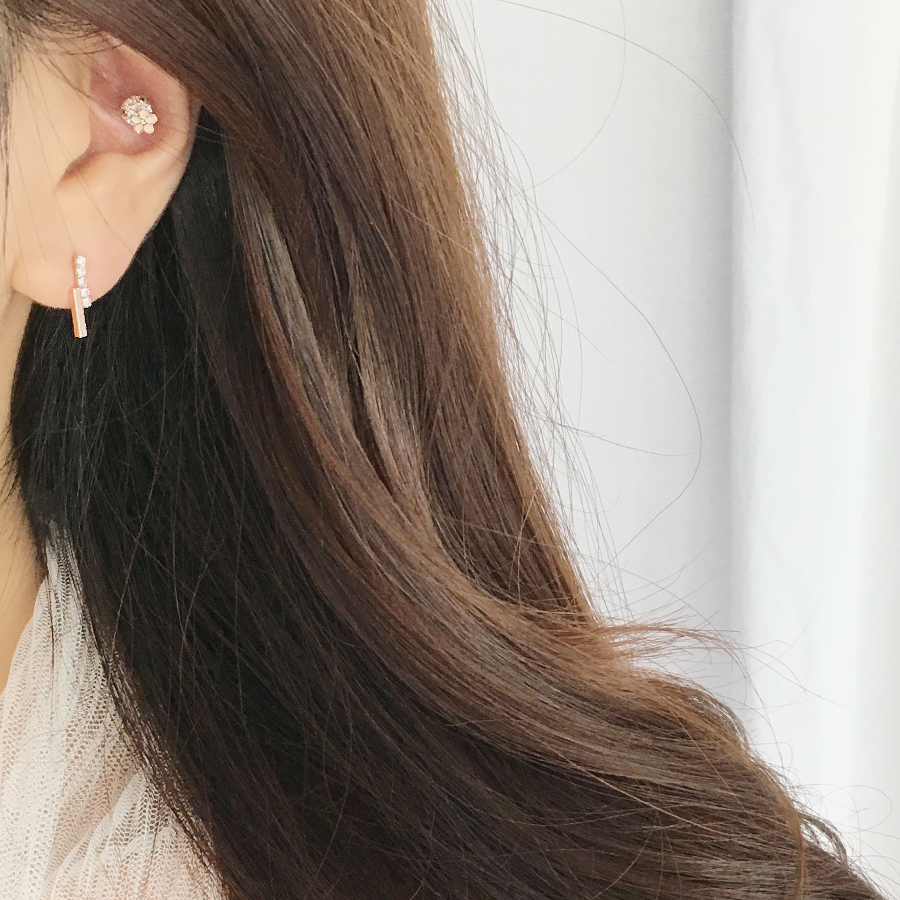 <b><p>daily flower Cubic Drop earring 14 pieces</p></b><b><p>デイリー フラワー キュービック ドロップ イヤリング 14ピース シンプルな セット</p></b><br /><br /><p align='center'>