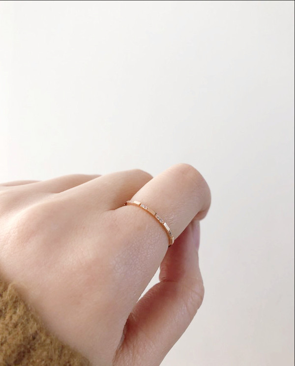 <b><p>GOLD Daily Cubic Guard Ring</p></b><b><p>ゴールド デイリーキュービックガードリング</p></b><br /><br /><p align='center'>