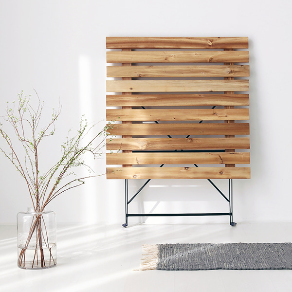 VELLIE 접이식테이블 800 SM2202W 800x800mm, 블랙 2182.3802
