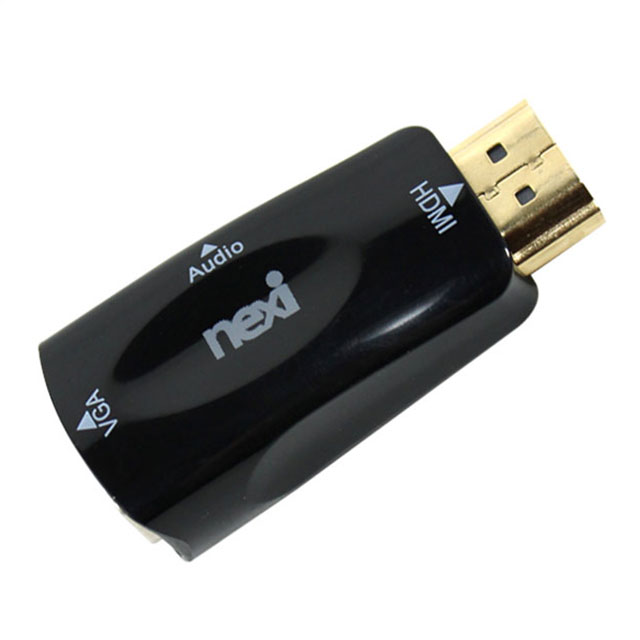 넥시 HDMI 1.4 to VGA 변환 젠더 컨버터 오디오 1080P 화이트 블랙 - 상세 이미지 2