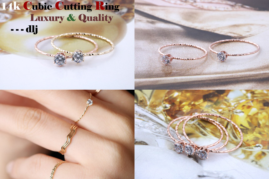 <b><p>14k thread ring Layed Cube cic Ace Guard</p></b><b><p>14k室リング 重ね着 クラウンキュービック エキ ガード</p></b><br /><br /><p align='center'>