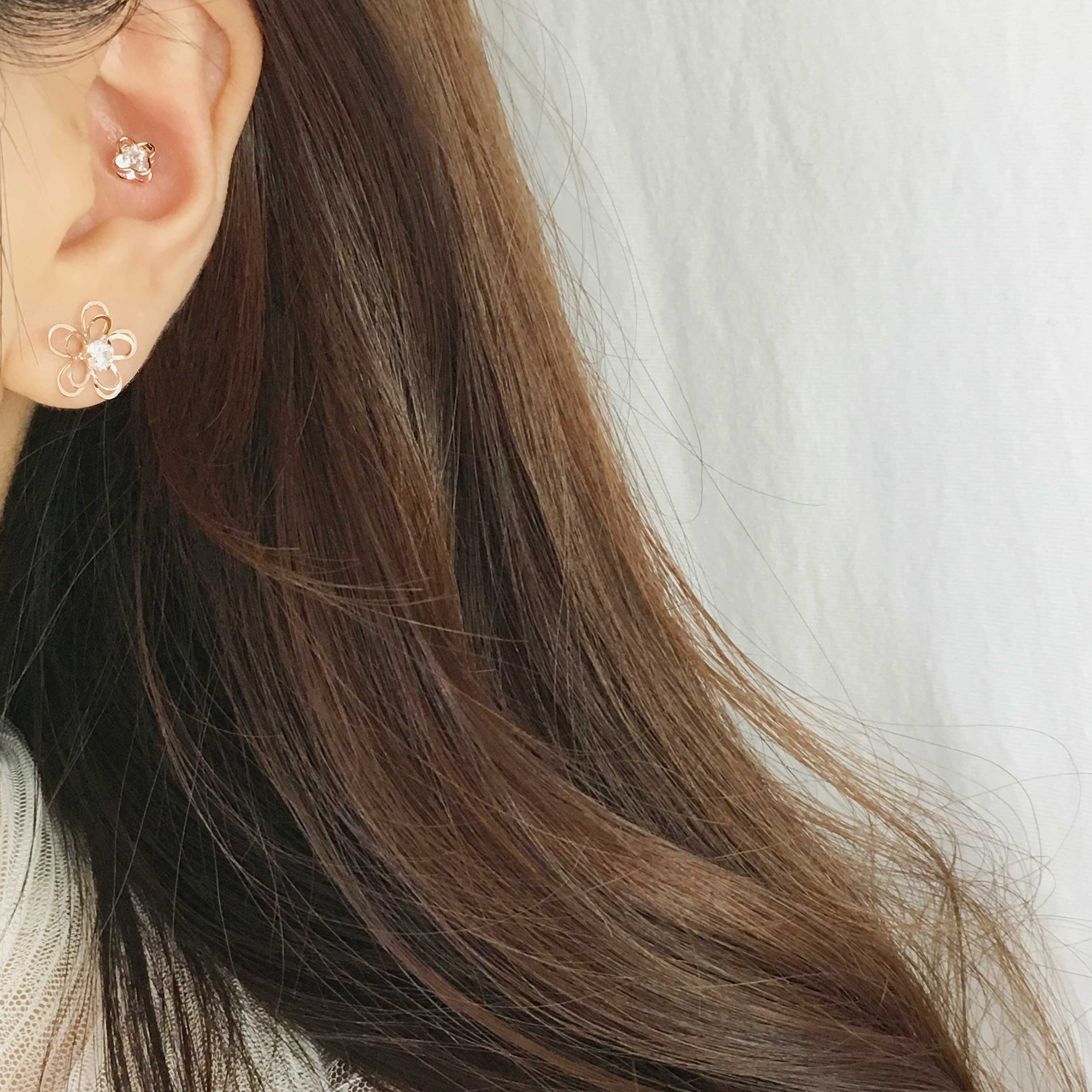 <b><p>daily flower Cubic Drop earring 14 pieces</p></b><b><p>デイリー フラワー キュービック ドロップ イヤリング 14ピース シンプルな セット</p></b><br /><br /><p align='center'>