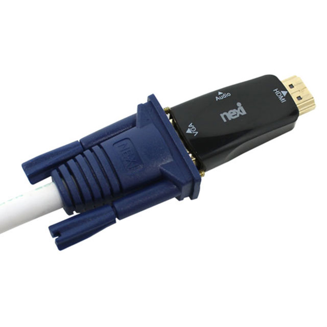 넥시 HDMI 1.4 to VGA 변환 젠더 컨버터 오디오 1080P 화이트 블랙 - 상세 이미지 3