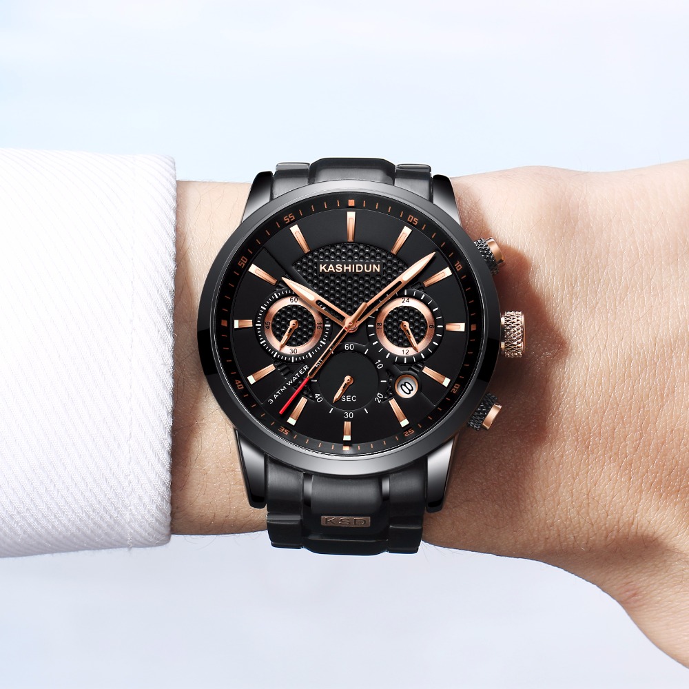<b><p>KASHIDUN Casidon male black met clo neat</p></b><b><p>KASHIDUN カーシドン 男性 ブラック メタル 時計 すっきりとした シモダンデザイン</p></b><br /><br /><p align='center'>