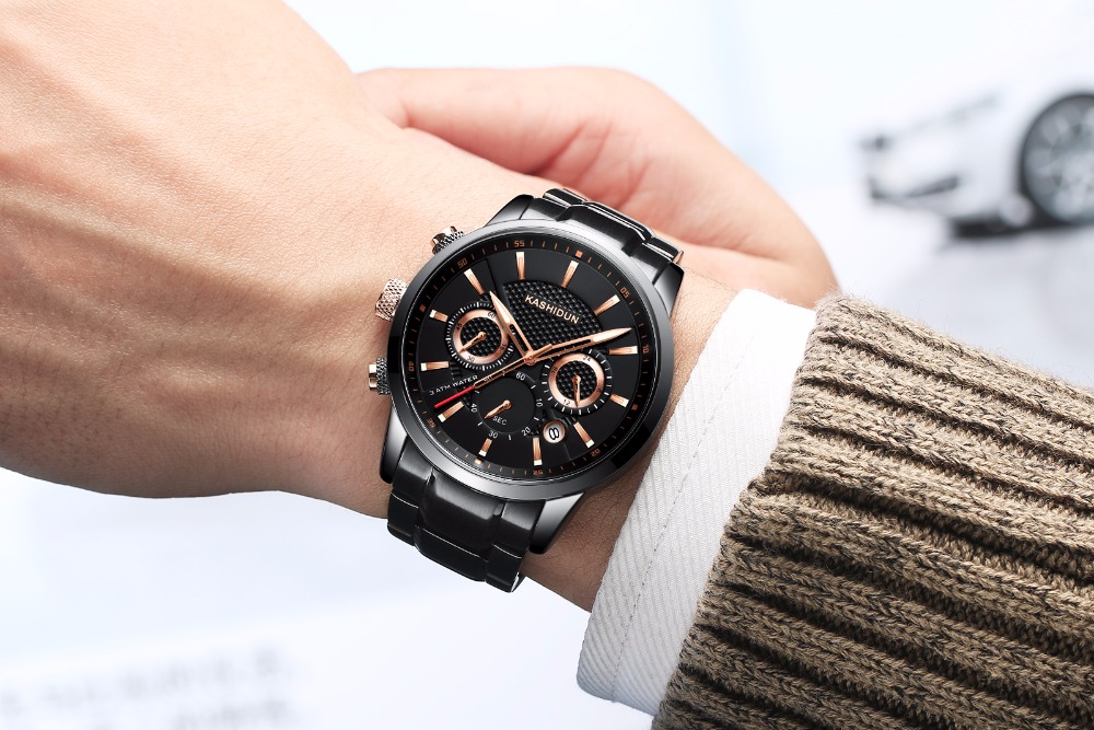 <b><p>KASHIDUN Casidon male black met clo neat</p></b><b><p>KASHIDUN カーシドン 男性 ブラック メタル 時計 すっきりとした シモダンデザイン</p></b><br /><br /><p align='center'>