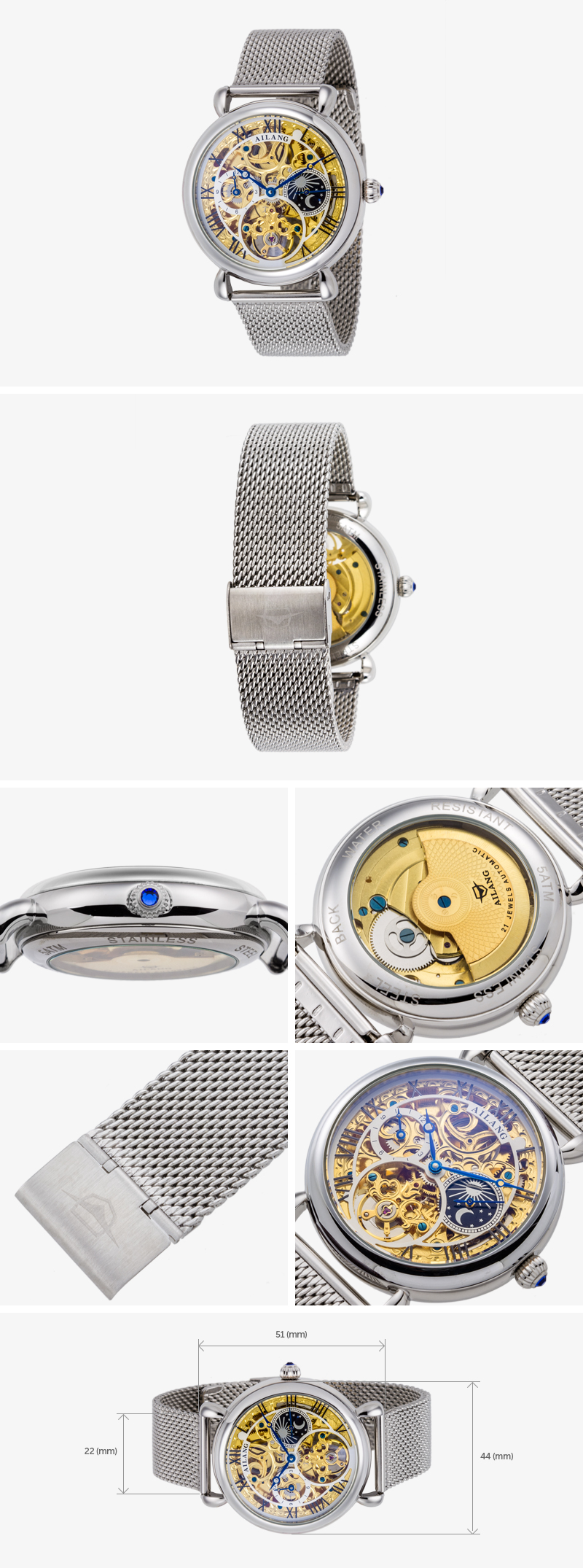 <b><p>Aylin IGS6815S male autotic clock wrist Luxury</p></b><b><p>ああイラン IGS6815S 男性 オートマチック 時計 手首 名品 メタル 品格のある</p></b><br /><br /><p align='center'>