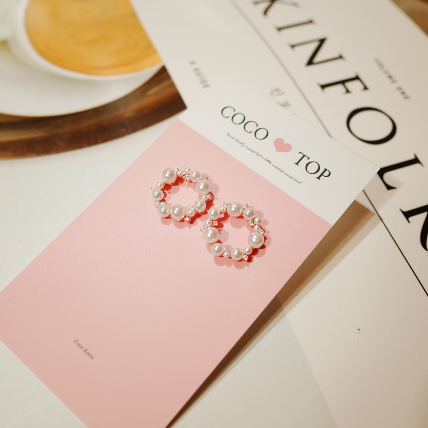 <b><p>Bubble Lee Pearl simp ring</p></b><b><p>バブルリー 真珠 シンプル イヤリング</p></b><br /><br /><p align='center'>