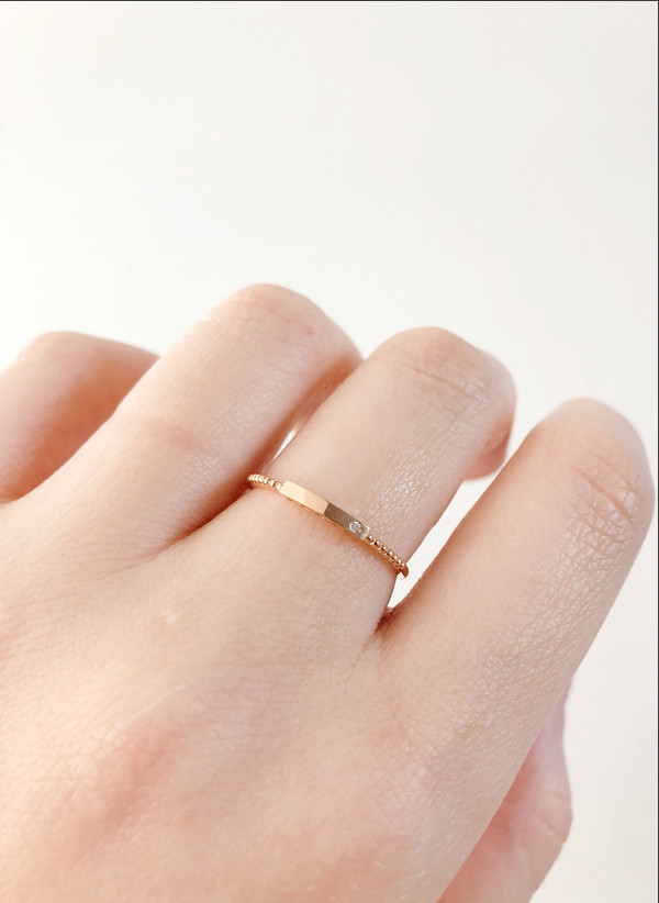 <b><p>GOLD Cubic Bar Daily Gud Ring</p></b><b><p>ゴールド キュービックバーデイリーガードリング</p></b><br /><br /><p align='center'>