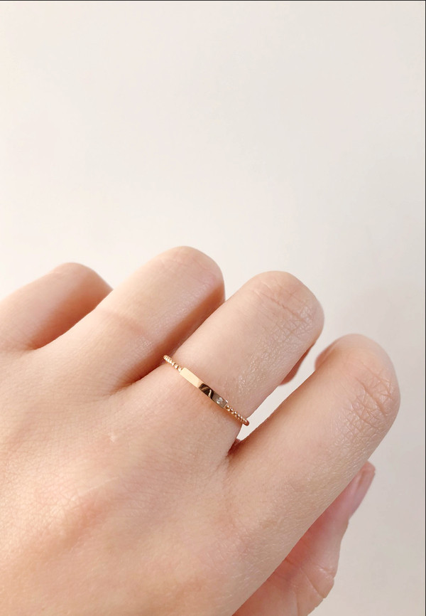 <b><p>GOLD Cubic Bar Daily Gud Ring</p></b><b><p>ゴールド キュービックバーデイリーガードリング</p></b><br /><br /><p align='center'>