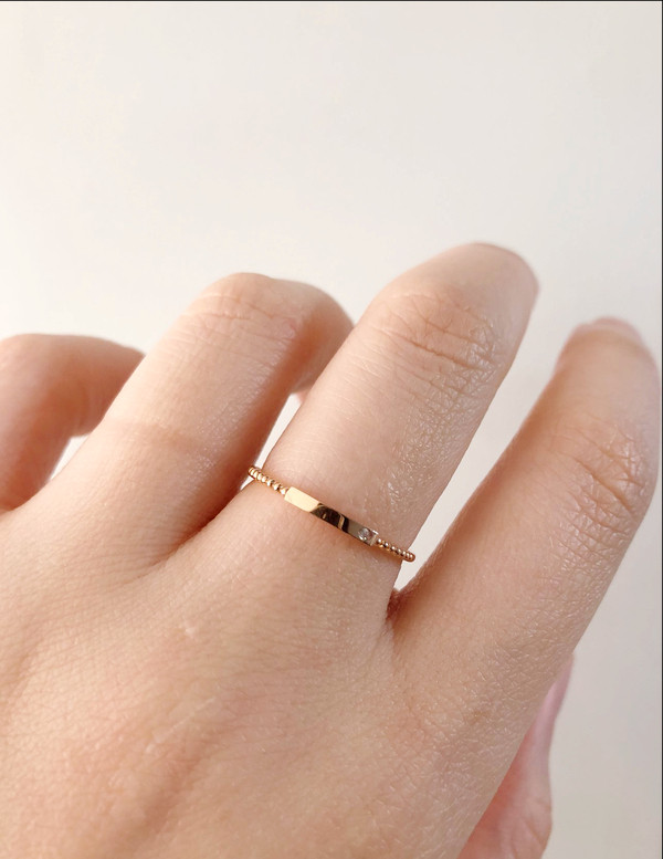 <b><p>GOLD Cubic Bar Daily Gud Ring</p></b><b><p>ゴールド キュービックバーデイリーガードリング</p></b><br /><br /><p align='center'>