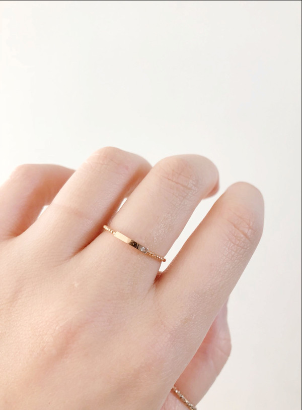 <b><p>GOLD Cubic Bar Daily Gud Ring</p></b><b><p>ゴールド キュービックバーデイリーガードリング</p></b><br /><br /><p align='center'>