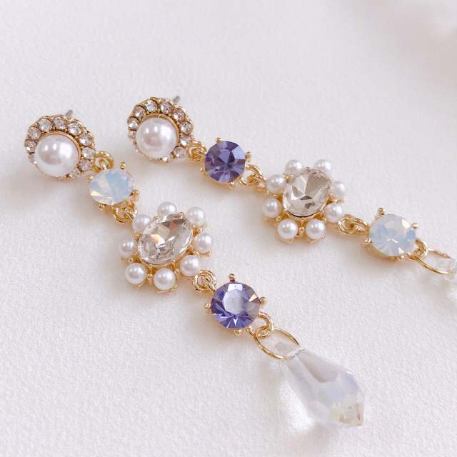 <b><p>Violet Two Tone Cubic Antique Pearl Unknown</p></b><b><p>バイオレット ツートンカラー キュービック アンティーク 真珠 オンバル ドロップ</p></b><br /><br /><p align='center'>