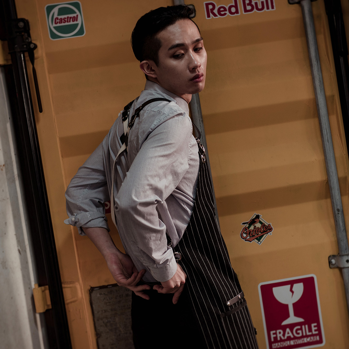 카페인 블랙스트라이프 칸데오레더 공방 미용실 카페 미용사 바리스타 앞치마 미술 가죽 앞치마