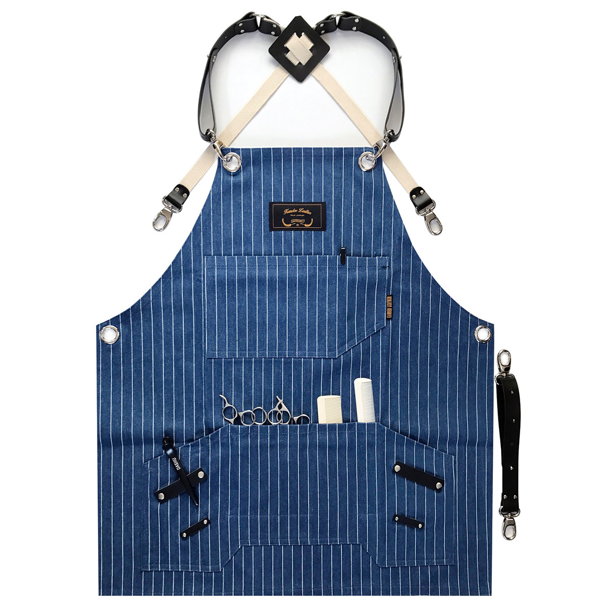 죠니 블루스트라이프 칸데오레더 공방 미용실 카페 미용사 바리스타 앞치마 미술 가죽 앞치마
