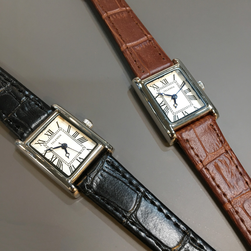 <b><p>square leather clock 2cor Brown bla Cssic</p></b><b><p>スクエア レザー 時計 2色 ブラウン ック クラシ手首 シルバーフレーム 女性</p></b><br /><br /><p align='center'>