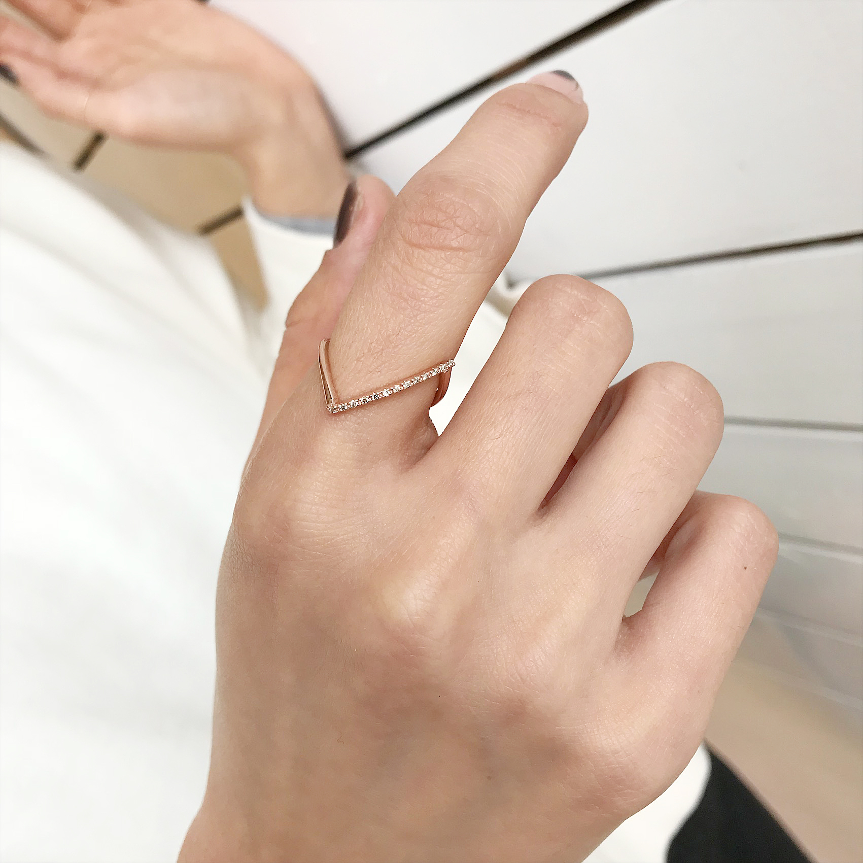 <b><p>Rose Gold simple diagonal Cogc Dmd Detecti</p></b><b><p>ローズゴールド シンプル 斜線 コニャックダイヤ 検知リング14k ユニークなジュエリー</p></b><br /><br /><p align='center'>