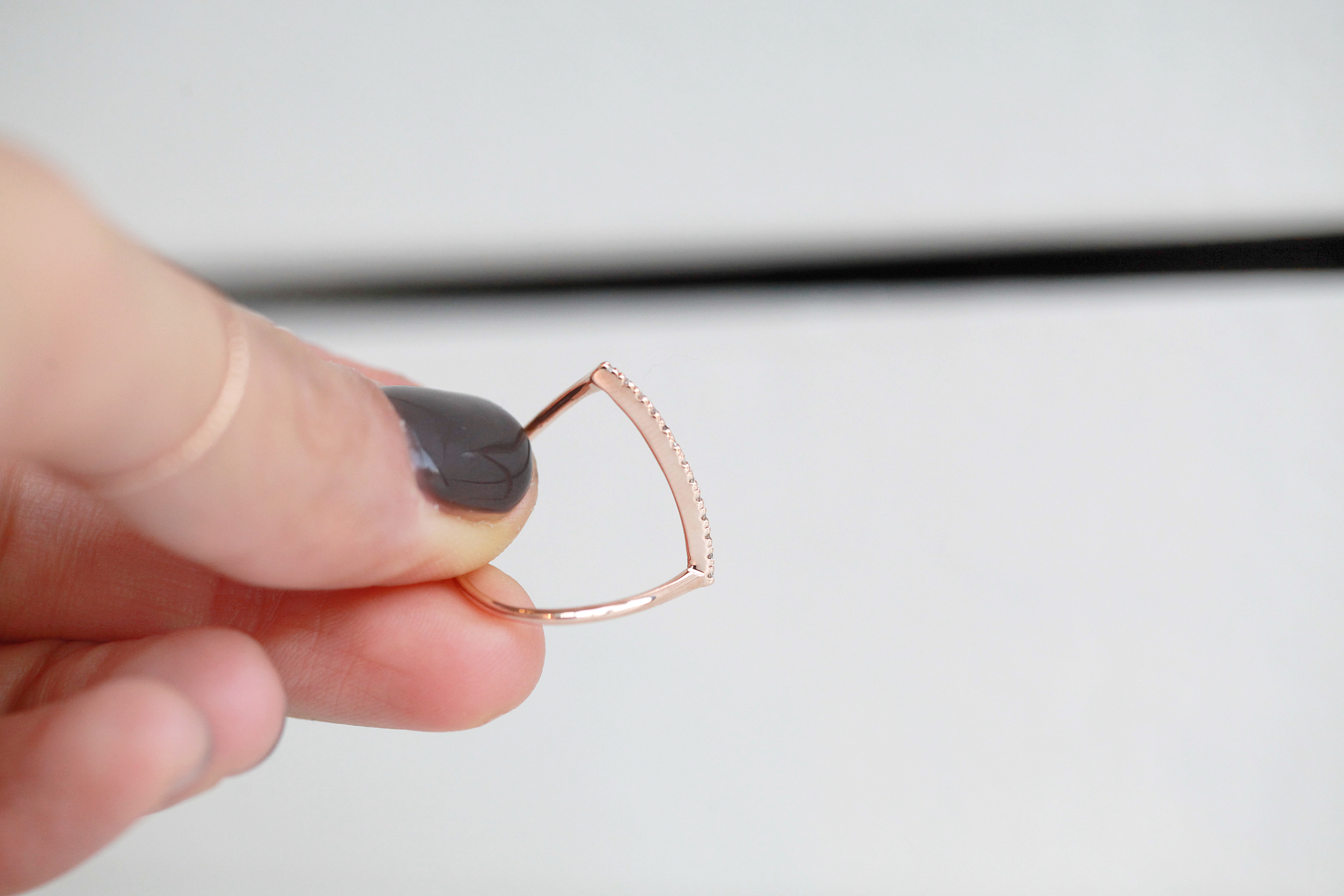 <b><p>Rose Gold simple diagonal Cogc Dmd Detecti</p></b><b><p>ローズゴールド シンプル 斜線 コニャックダイヤ 検知リング14k ユニークなジュエリー</p></b><br /><br /><p align='center'>