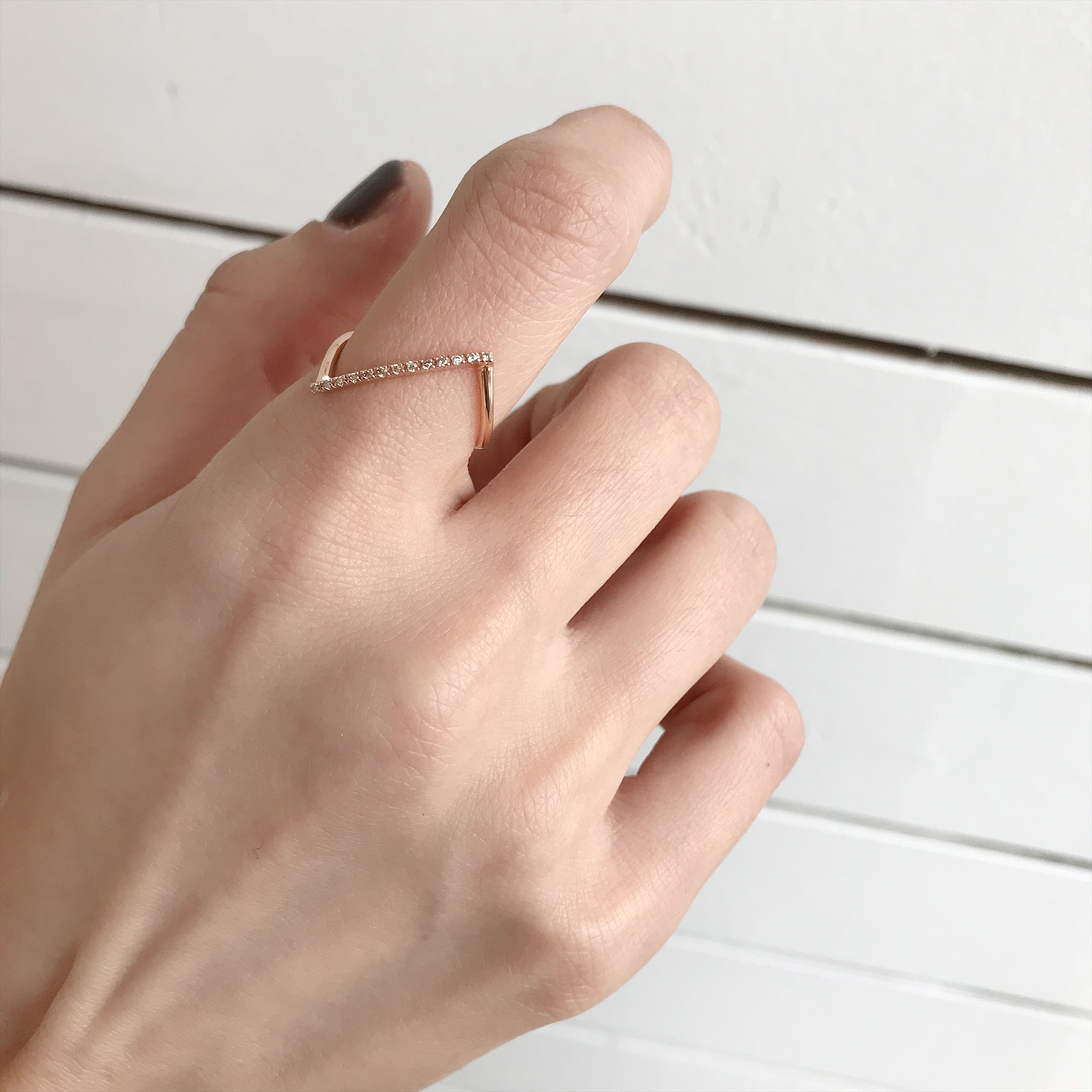 <b><p>Rose Gold simple diagonal Cogc Dmd Detecti</p></b><b><p>ローズゴールド シンプル 斜線 コニャックダイヤ 検知リング14k ユニークなジュエリー</p></b><br /><br /><p align='center'>