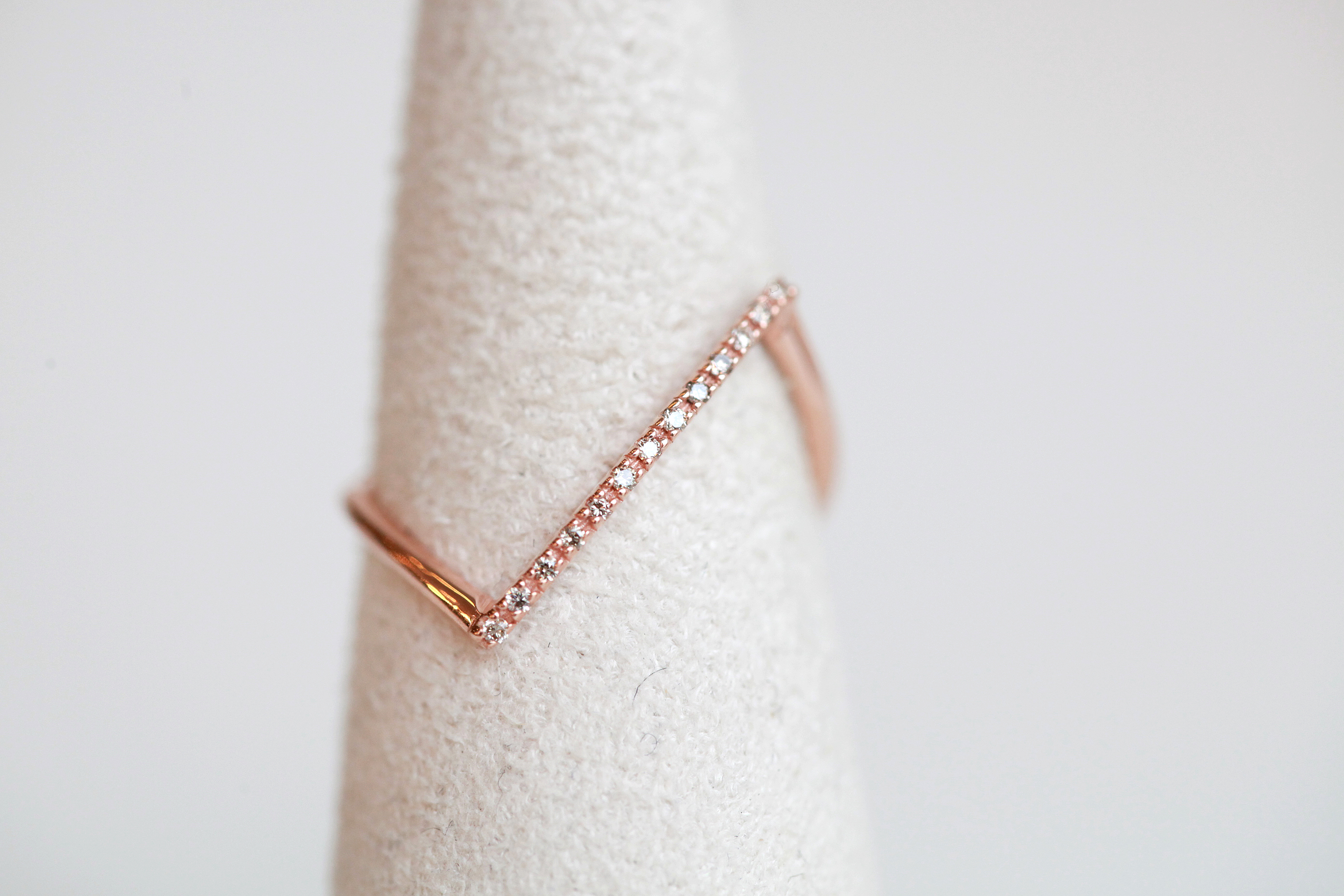 <b><p>Rose Gold simple diagonal Cogc Dmd Detecti</p></b><b><p>ローズゴールド シンプル 斜線 コニャックダイヤ 検知リング14k ユニークなジュエリー</p></b><br /><br /><p align='center'>