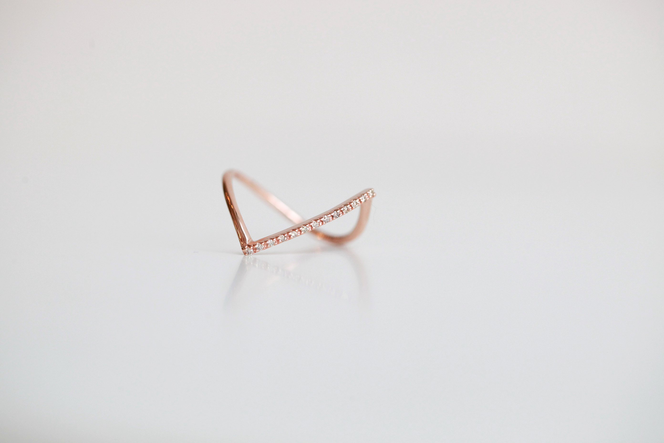 <b><p>Rose Gold simple diagonal Cogc Dmd Detecti</p></b><b><p>ローズゴールド シンプル 斜線 コニャックダイヤ 検知リング14k ユニークなジュエリー</p></b><br /><br /><p align='center'>