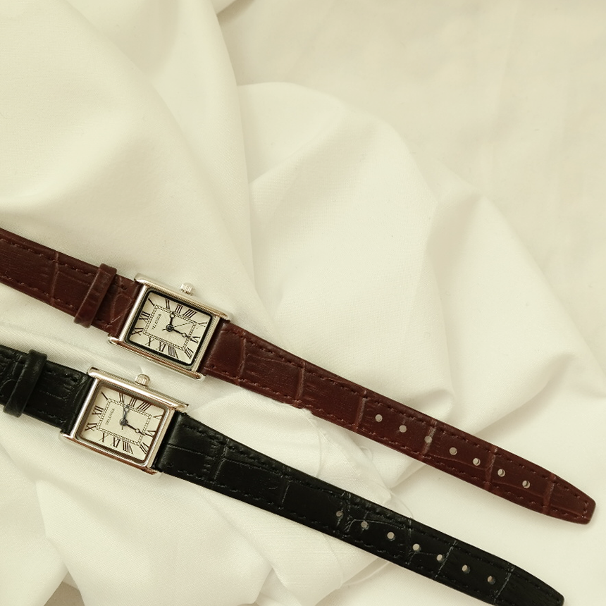 <b><p>silver Woman square Brown black leath wch</p></b><b><p>シルバー 女性 正方形 ブラウン ック レザー 腕時計 重 四季</p></b><br /><br /><p align='center'>