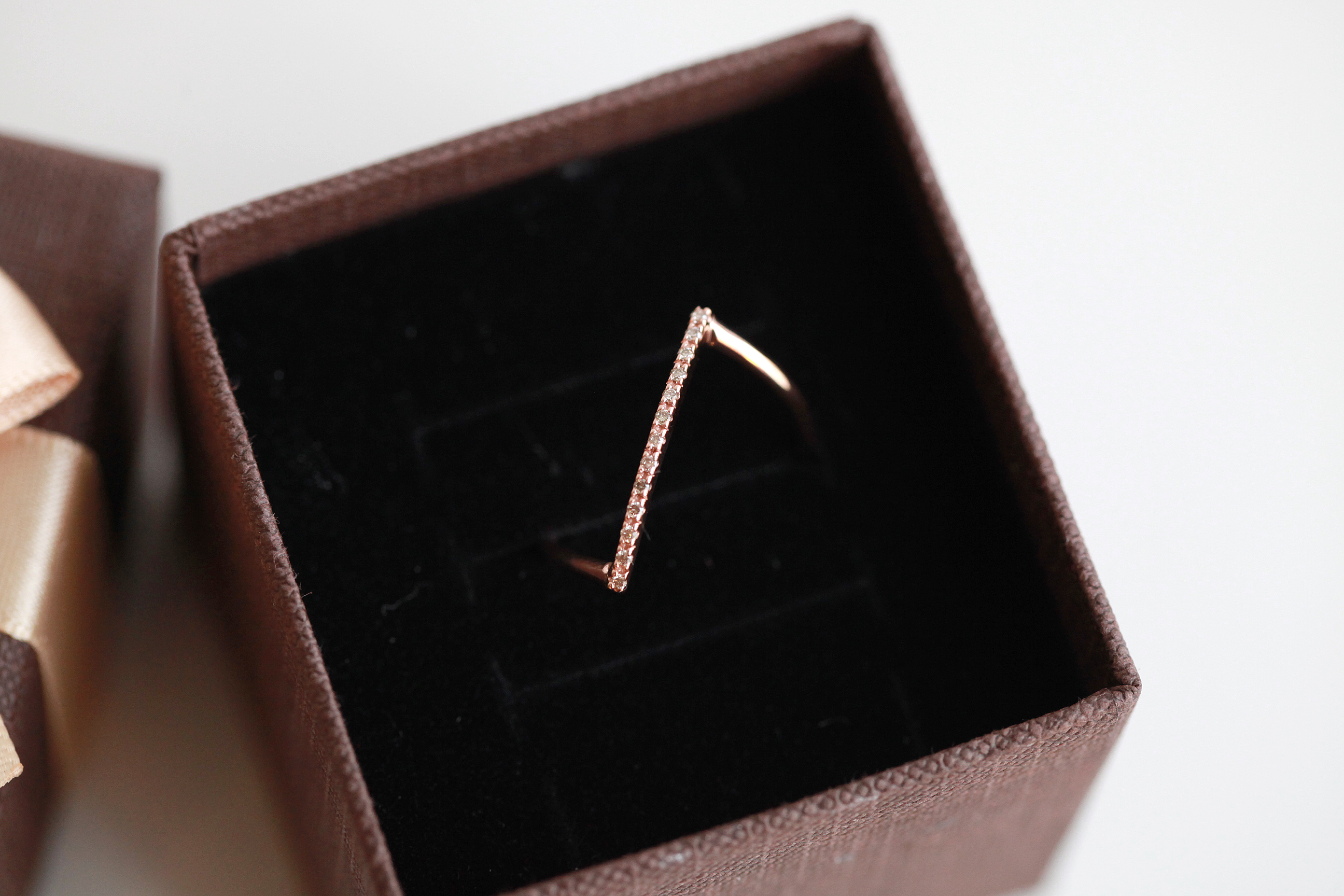 <b><p>Rose Gold simple diagonal Cogc Dmd Detecti</p></b><b><p>ローズゴールド シンプル 斜線 コニャックダイヤ 検知リング14k ユニークなジュエリー</p></b><br /><br /><p align='center'>