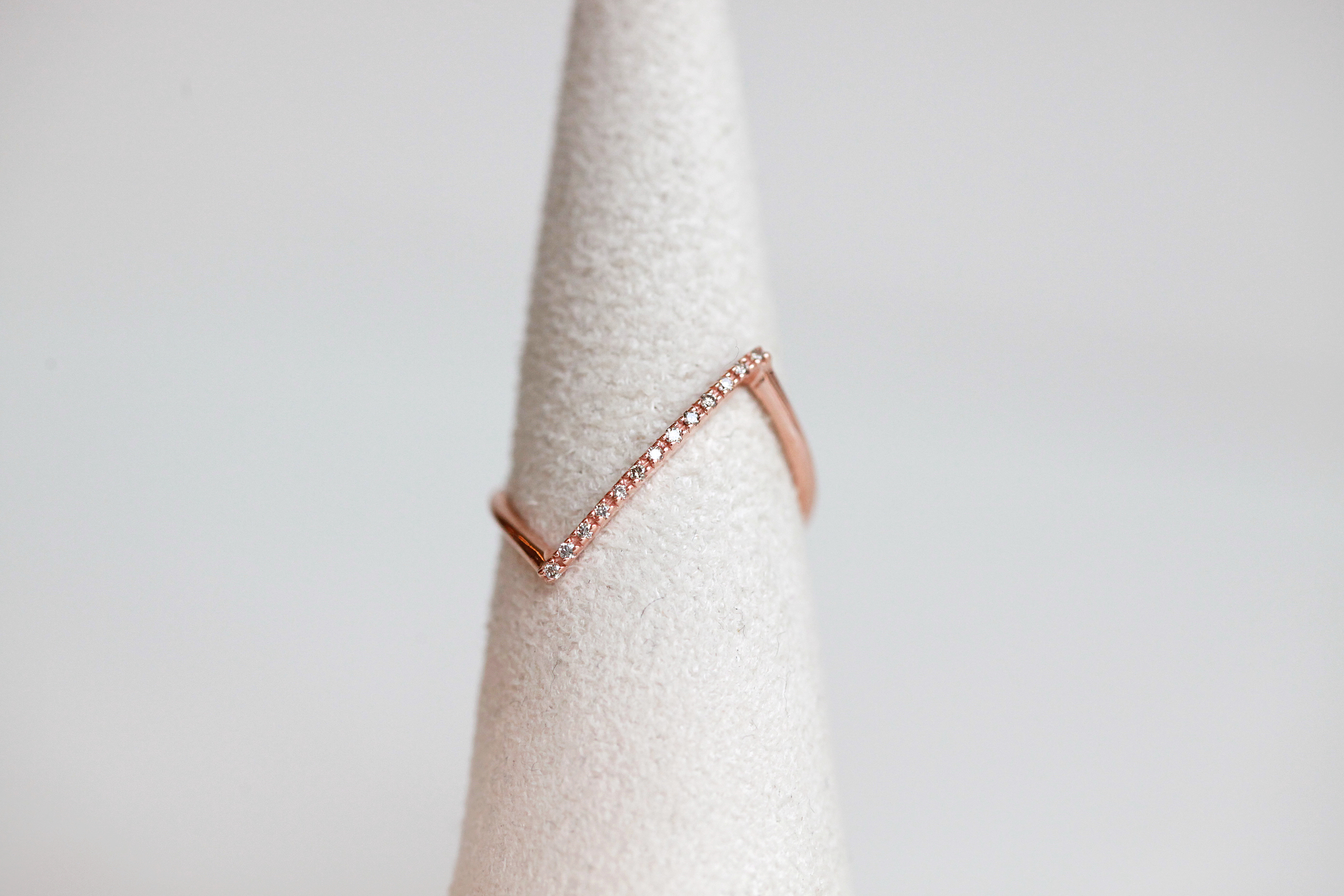 <b><p>Rose Gold simple diagonal Cogc Dmd Detecti</p></b><b><p>ローズゴールド シンプル 斜線 コニャックダイヤ 検知リング14k ユニークなジュエリー</p></b><br /><br /><p align='center'>