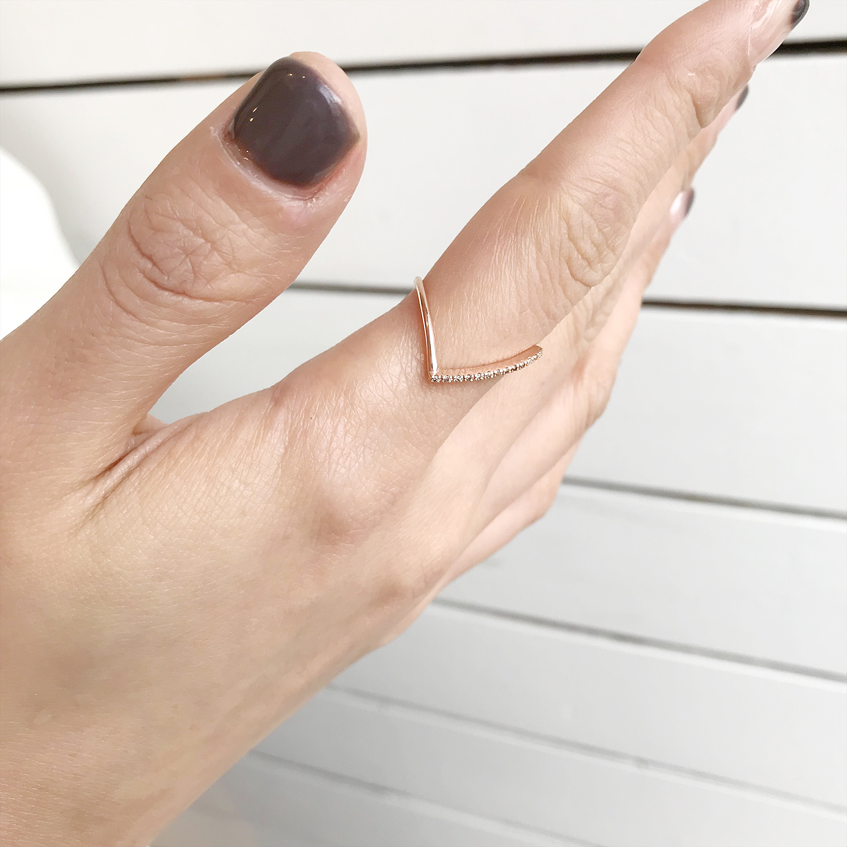<b><p>Rose Gold simple diagonal Cogc Dmd Detecti</p></b><b><p>ローズゴールド シンプル 斜線 コニャックダイヤ 検知リング14k ユニークなジュエリー</p></b><br /><br /><p align='center'>