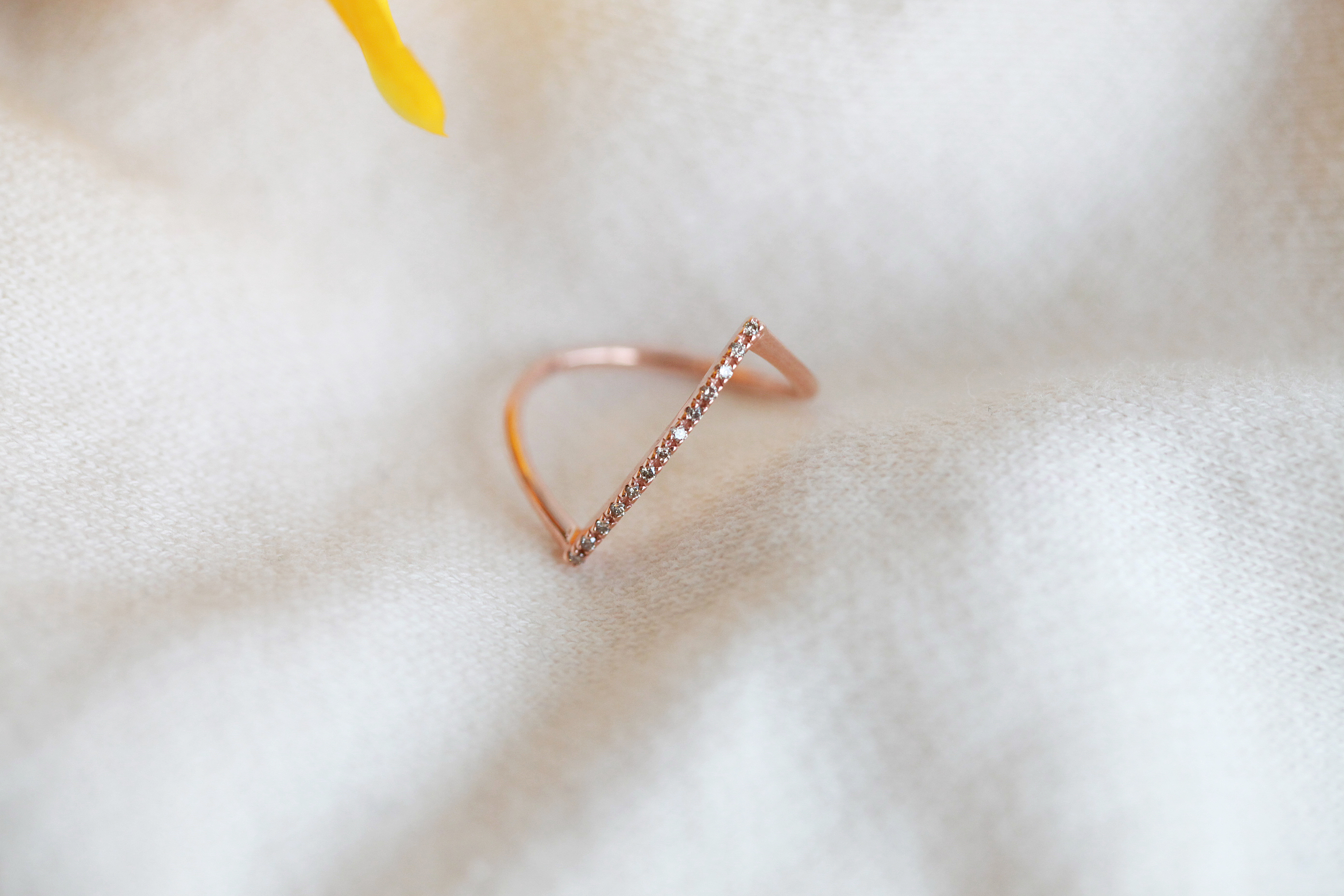 <b><p>Rose Gold simple diagonal Cogc Dmd Detecti</p></b><b><p>ローズゴールド シンプル 斜線 コニャックダイヤ 検知リング14k ユニークなジュエリー</p></b><br /><br /><p align='center'>