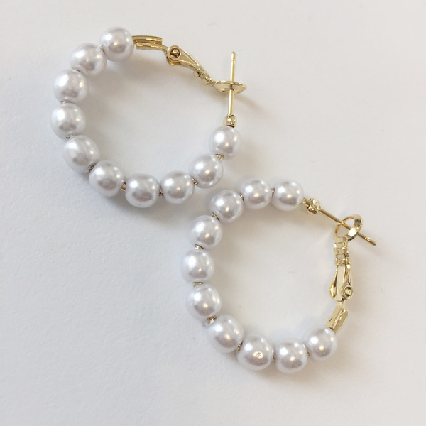 <b><p>Pearl Ring Ers 1523 Simple Unique Outwd look</p></b><b><p>パールリングピアス 1523 シンプルユニーク 外出ルックコーディネート ラブリー</p></b><br /><br /><p align='center'>