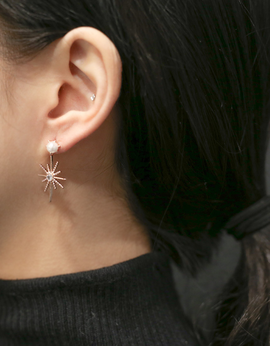 <b><p>Moth Unknown Pearl Fler Drop ring slimy pit</p></b><b><p>ウモ オンバル 真珠 雪花 ドロップ イヤリング フリフリピット 女性コーディネート</p></b><br /><br /><p align='center'>