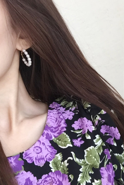 <b><p>Pearl Ring Ers 1523 Simple Unique Outwd look</p></b><b><p>パールリングピアス 1523 シンプルユニーク 外出ルックコーディネート ラブリー</p></b><br /><br /><p align='center'>