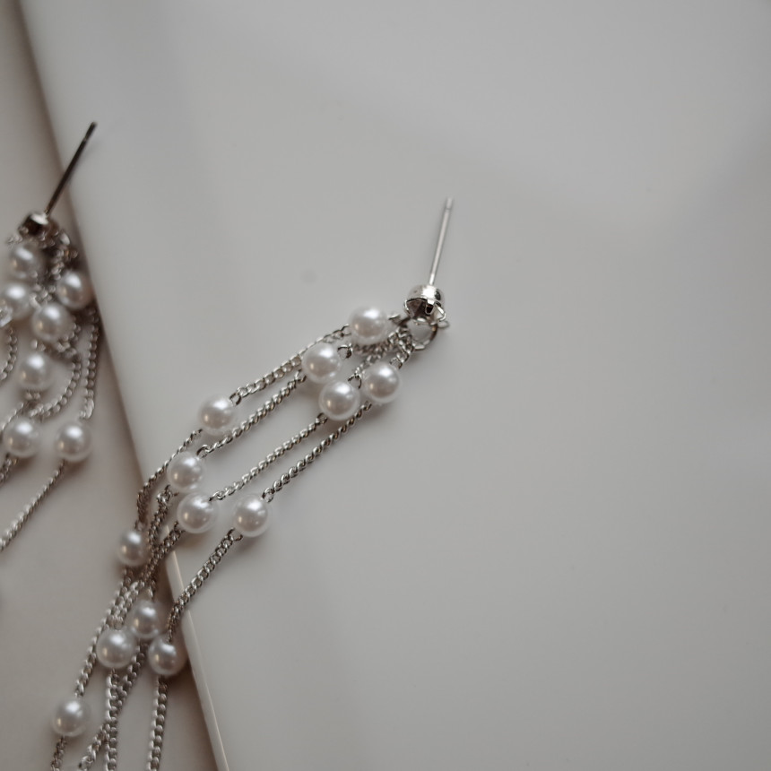 <b><p>NO.87 Rainy Day Pearl drop Stylish Chic Unique</p></b><b><p>NO.87 レイニーデイ パールドロップイヤリング スタイリッシュな シックな ユデザイン</p></b><br /><br /><p align='center'>