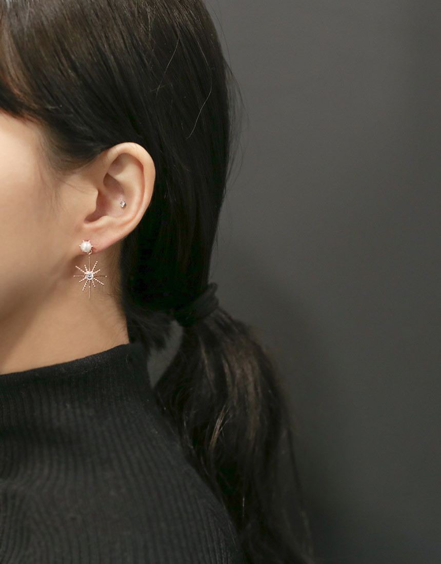 <b><p>Moth Unknown Pearl Fler Drop ring slimy pit</p></b><b><p>ウモ オンバル 真珠 雪花 ドロップ イヤリング フリフリピット 女性コーディネート</p></b><br /><br /><p align='center'>