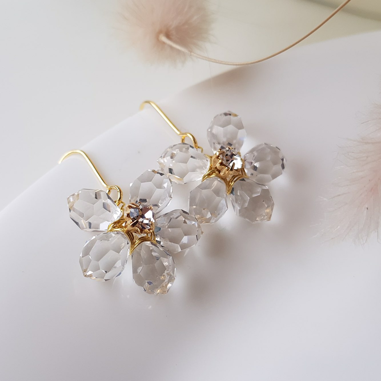 <b><p>JOY COLLECTION Mourning spr Flower Bl earr</p></b><b><p>喜び コレクション 無排 春 花 ブリンブリン イヤグ ドロップ フラワー デイリー</p></b><br /><br /><p align='center'>