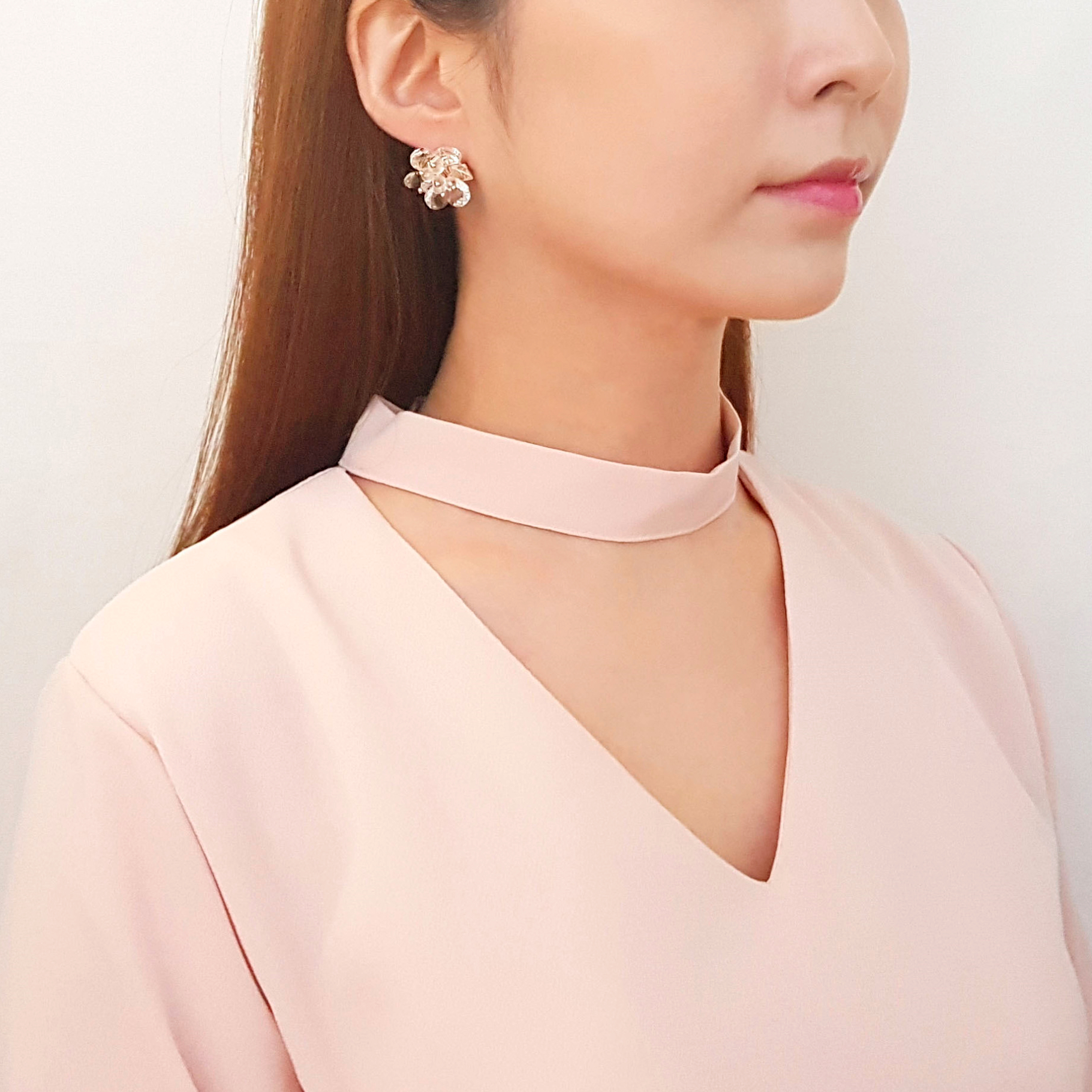 <b><p>Spring crystal ear feme Allergy free Pvention</p></b><b><p>セムコト クリスタル イヤリング 女性 無アレルギー 防止 ショッピモールおすすめ</p></b><br /><br /><p align='center'>