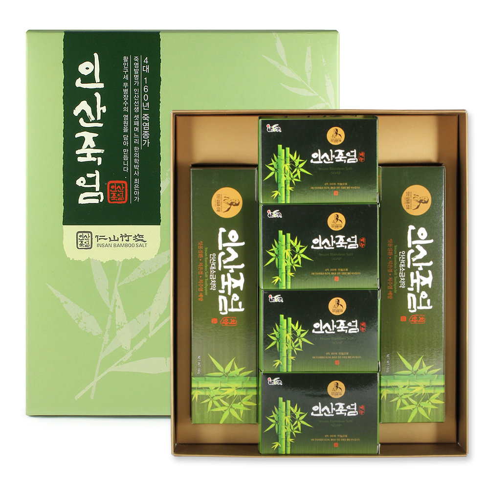 인산죽염 비누선물세트 6호(치약2+죽염비누4) - 상품 이미지