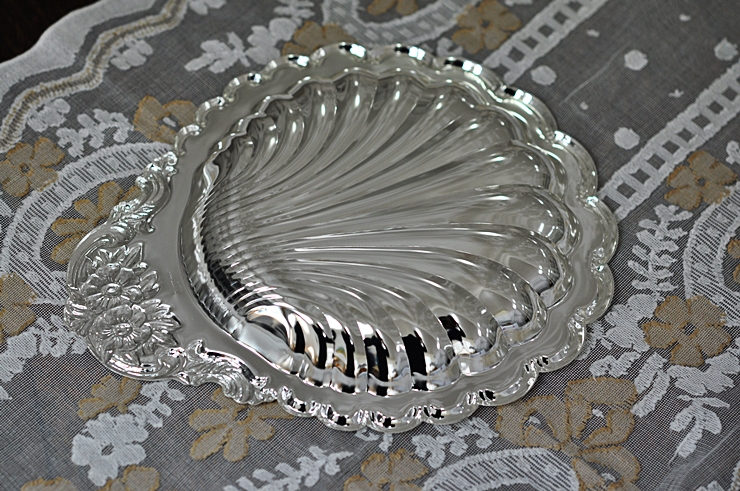 4번 영국 퀸앤 쉘 디쉬 shell dish 조개접시 (은도금제 실버 플레이트 주방용품) (Queen anne)  0/150 - 상세 이미지 5