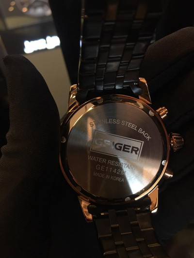 <b><p>Geiger black Metal watch GE1142BROBM Clean</p></b><b><p>ガイガー ブラック メタル時計 GE1142BROBM すっきり素敵な 洗練された</p></b><br /><br /><p align='center'>