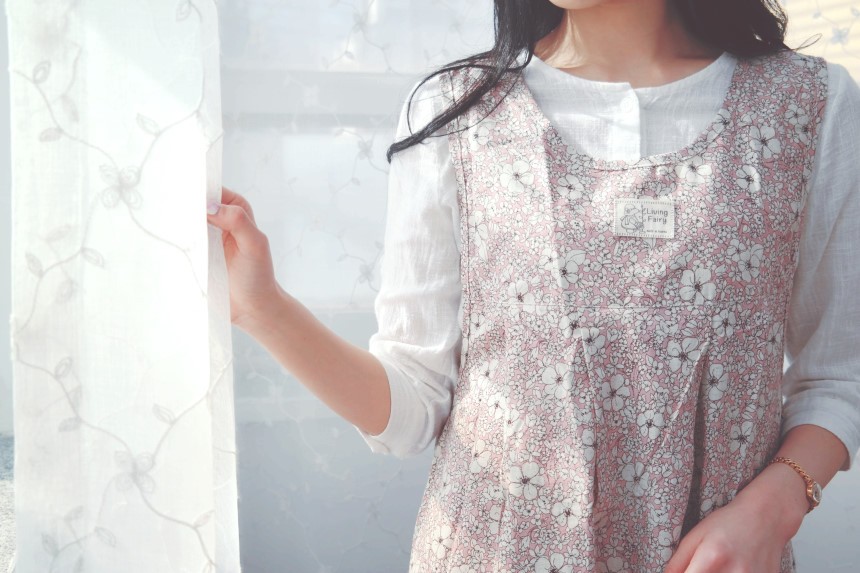 헤일리 루즈핏 원피스형 앞치마 (5style)