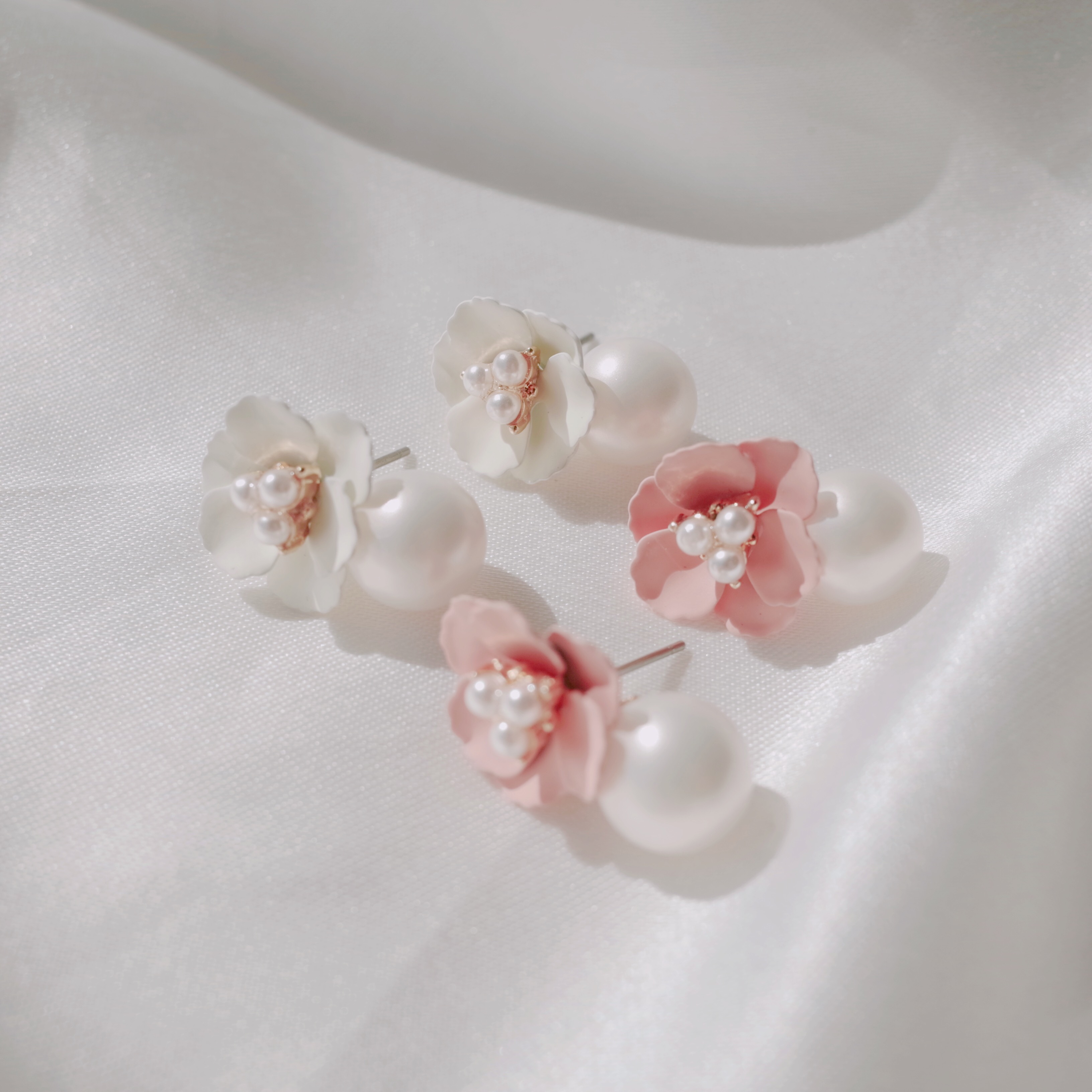 <b><p>spring Cherry Blossom Mot-Daught fw ea Drop</p></b><b><p>春 桜 螺鈿 フラワー イヤリング ドロップ ツーウェイ 15種 開講コーディネート</p></b><br /><br /><p align='center'>