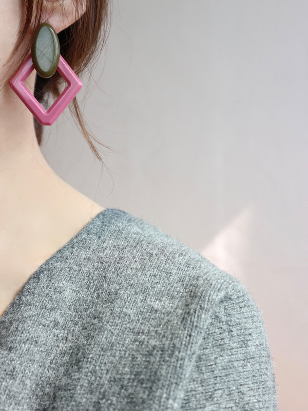 <b><p>unique Rhombus Earring Refresh coordation</p></b><b><p>ユニーク 菱形イヤリングC さわやかなコーディネート キュなアイテム 友人が尋ねる</p></b><br /><br /><p align='center'>