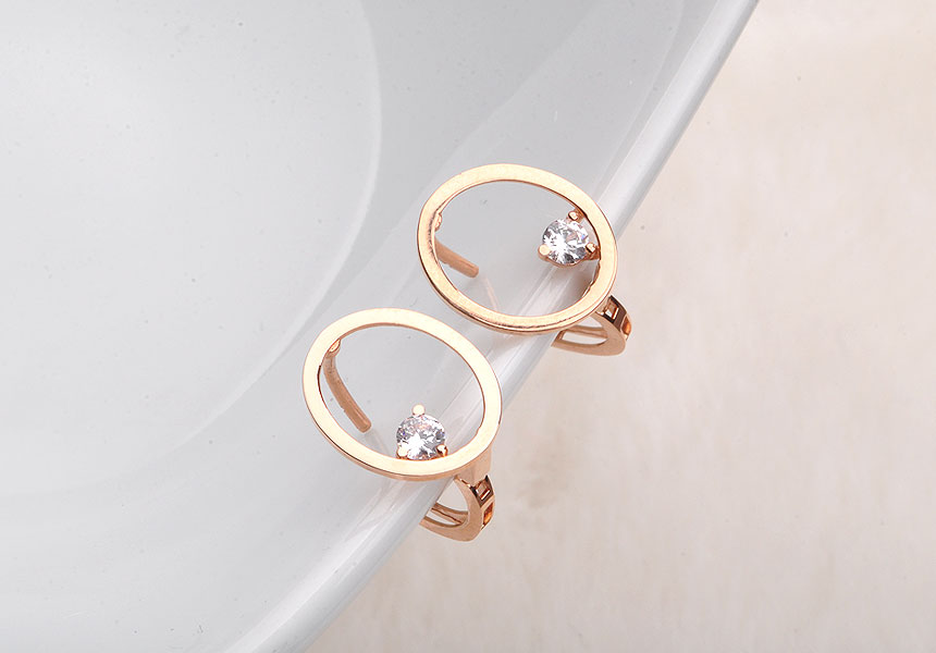 <b><p>14k 18k Cubic One touch Ring earrs Women's</p></b><b><p>14k 18k キュービック ワンタッチ リングピアス 女性K ファッション サークル</p></b><br /><br /><p align='center'>