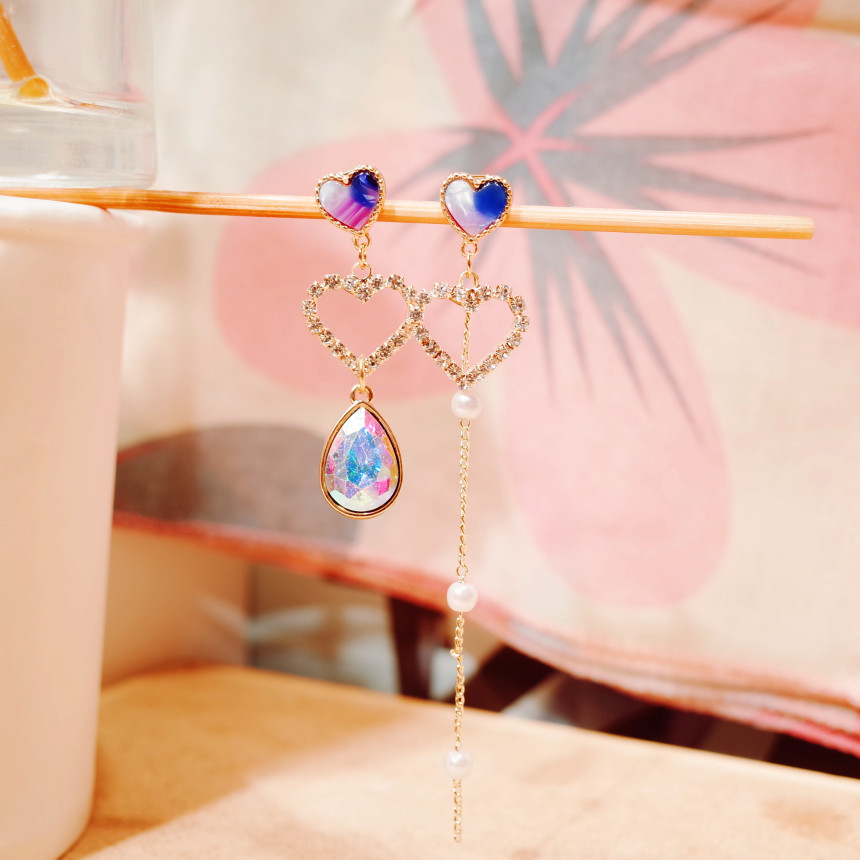 <b><p>cloud water drop heart ring</p></b><b><p>雲 水滴 ハート ドロップ イヤリング</p></b><br /><br /><p align='center'>