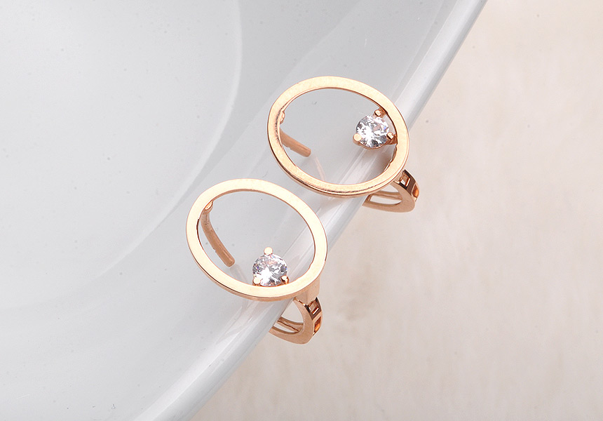 <b><p>14k 18k Cubic One touch Ring earrs Women's</p></b><b><p>14k 18k キュービック ワンタッチ リングピアス 女性K ファッション サークル</p></b><br /><br /><p align='center'>