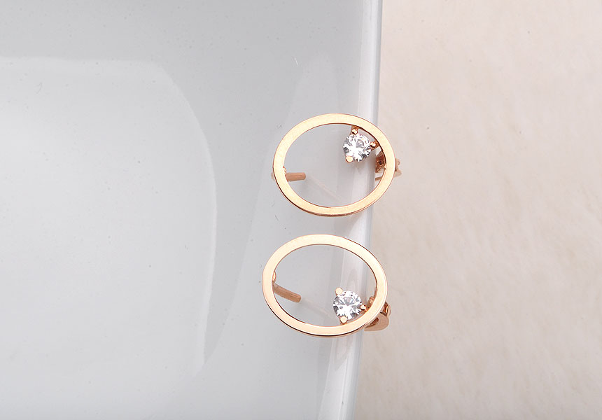 <b><p>14k 18k Cubic One touch Ring earrs Women's</p></b><b><p>14k 18k キュービック ワンタッチ リングピアス 女性K ファッション サークル</p></b><br /><br /><p align='center'>