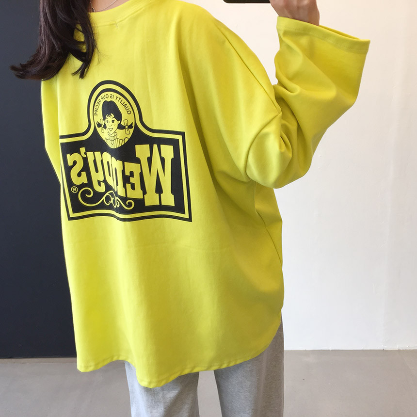 <b><p>Wendy Boxed T-shirt 4color Printing Roulette</p></b><b><p>ウェンディ ボックスTシャツ 4色 印刷 ルーズフィット チュリ 女性長袖 オ・バフェ</p></b><br /><br /><p align='center'>